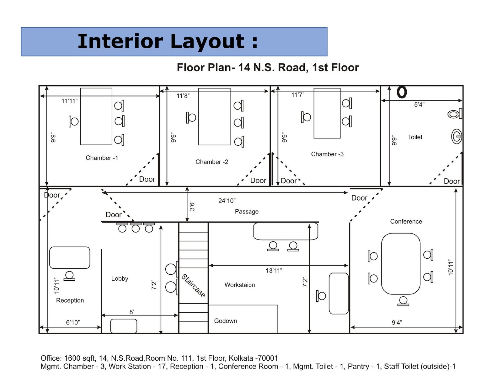 commercial office for sale at Dalhousie Kolkata office layout
