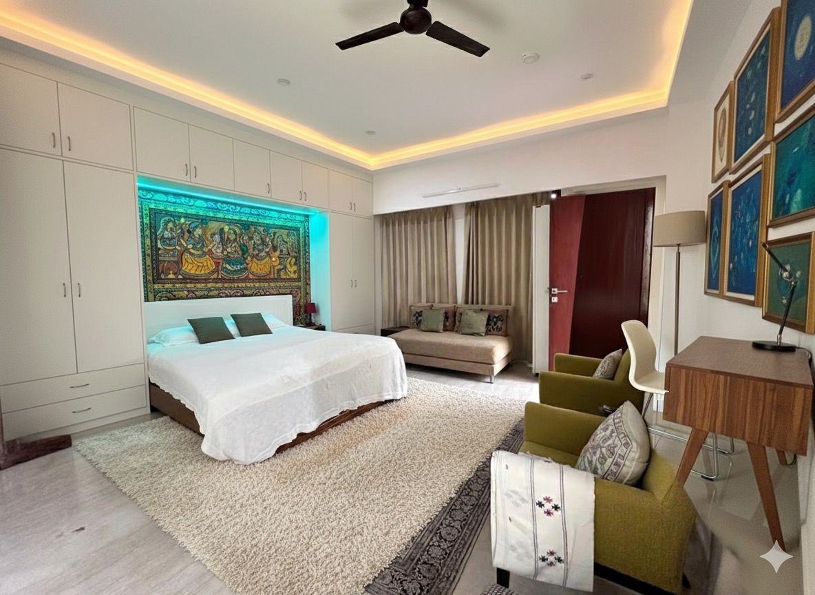 4 BHK Courtyard Home for sale in New town Rajarhat Kolkata Tata Avenida bedroom