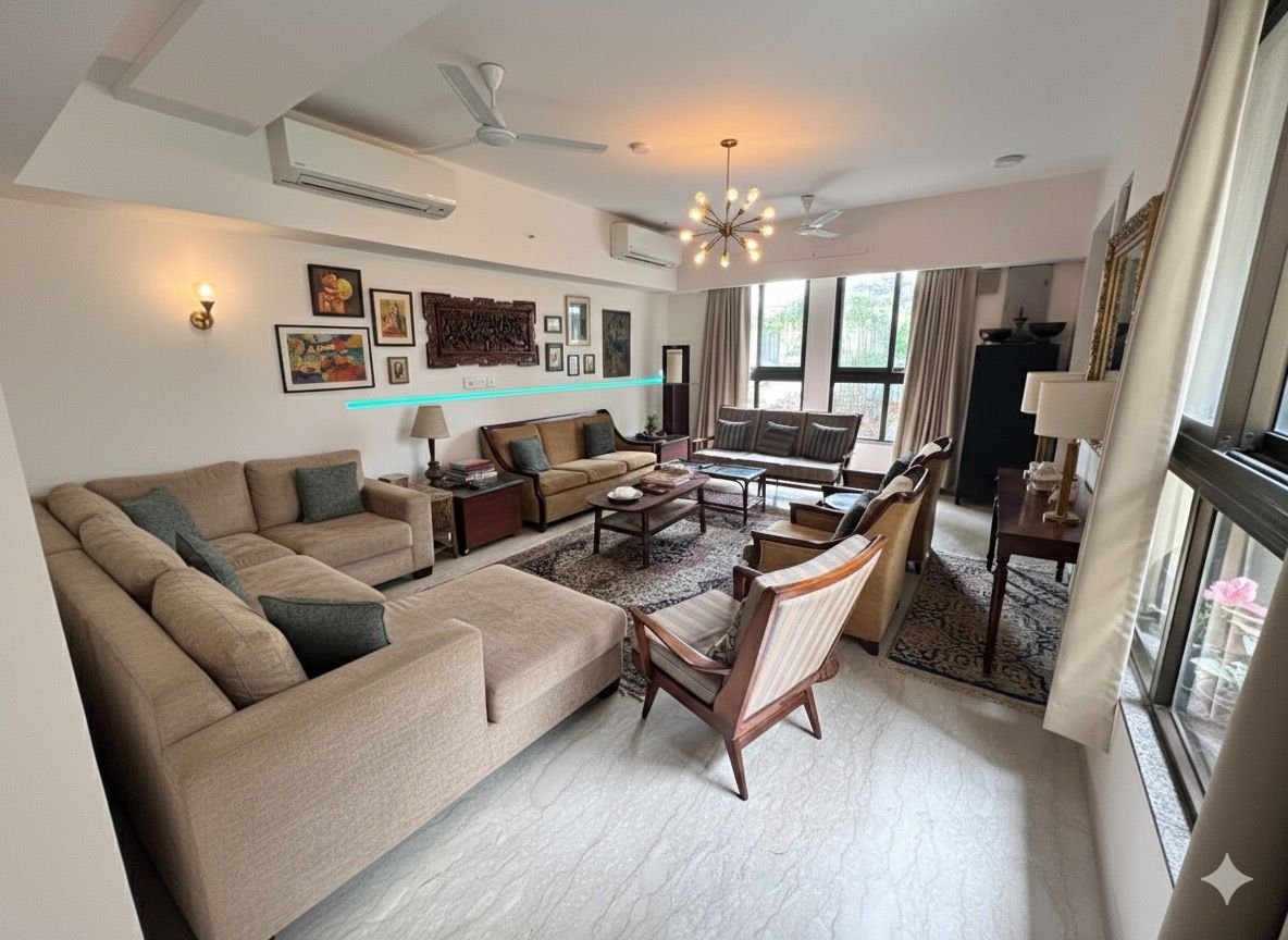 4 BHK Courtyard Home for sale in New town Rajarhat Kolkata Tata Avenida living area