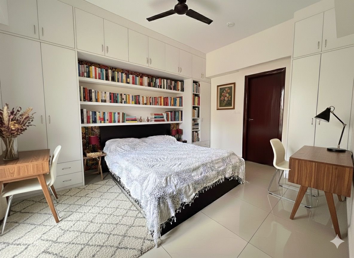 4 BHK Courtyard Home for sale in New town Rajarhat Kolkata Tata Avenida bedroom